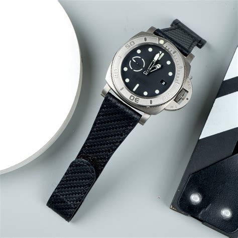 panerai carbon fiber velcro strap|Panerai watch bands.